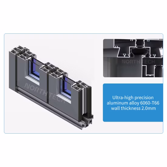 Американский стандарт, современный стиль, водонепроницаемые двустворчатые двери, окна, алюминиевые балконные стеклянные раздвижные складные двери