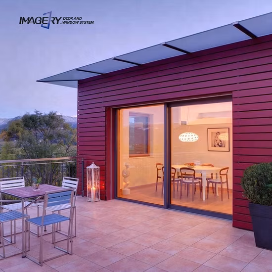 Современный популярный дизайн, оптовая продажа, индивидуальный размер и цвет, ветрозащитные водонепроницаемые алюминиевые раздвижные двери